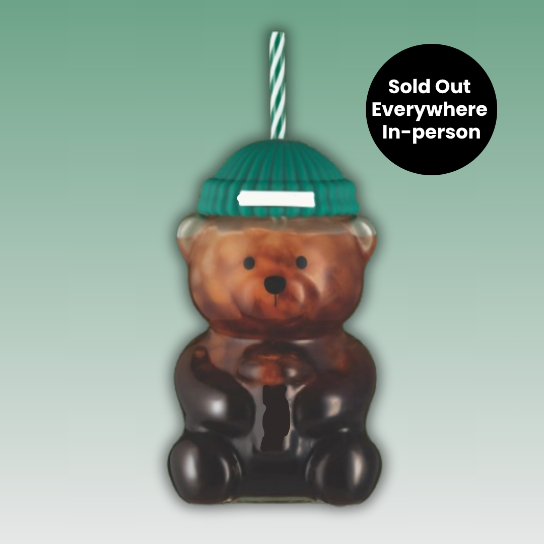 Starbucks Bear Glass Tumbler