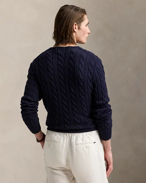 Ralph Lauren | Navy Blue Cable Knit Cotton Sweater