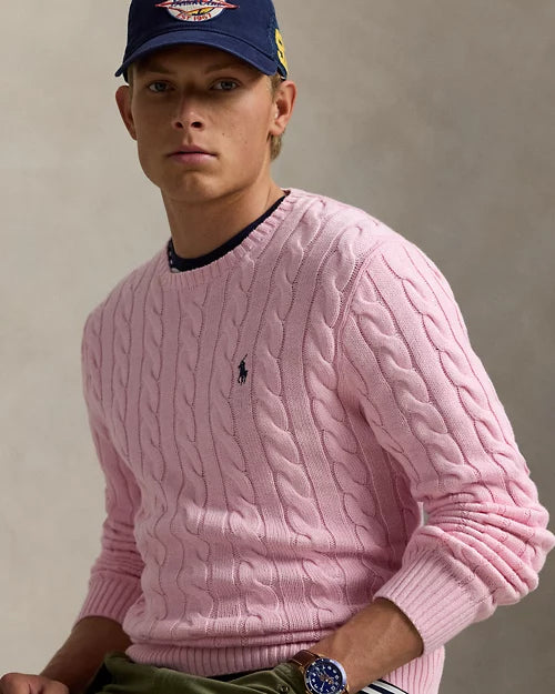 Ralph Lauren | Pink cable-knit cotton sweater