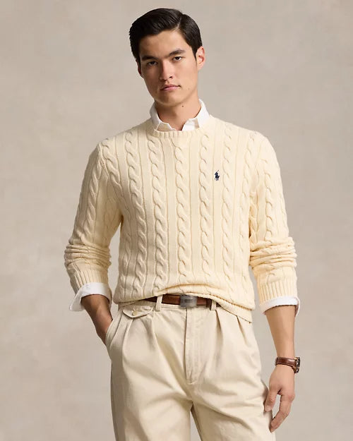 Ralph Lauren | Cable-knit cotton sweater Cream