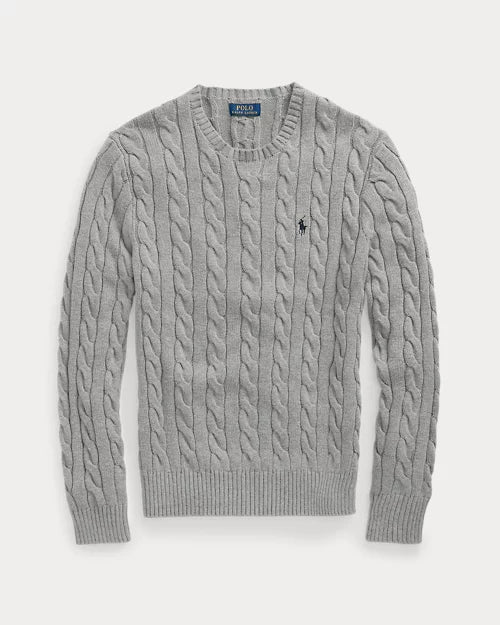Ralph Lauren | Gray cable-knit cotton sweater