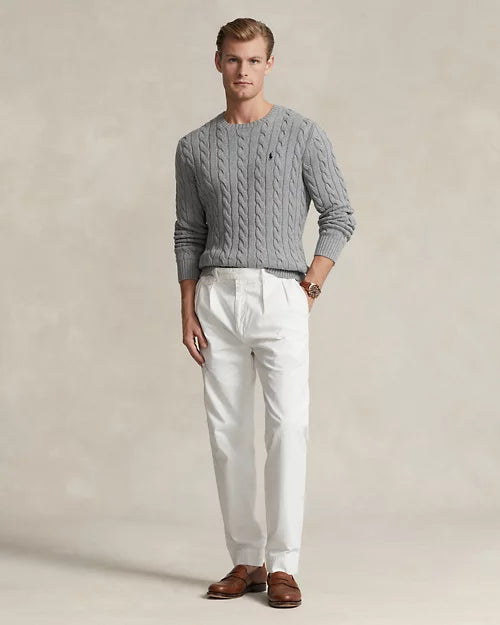 Ralph Lauren | Gray cable-knit cotton sweater