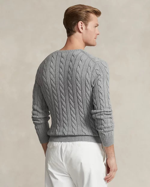 Ralph Lauren | Gray cable-knit cotton sweater