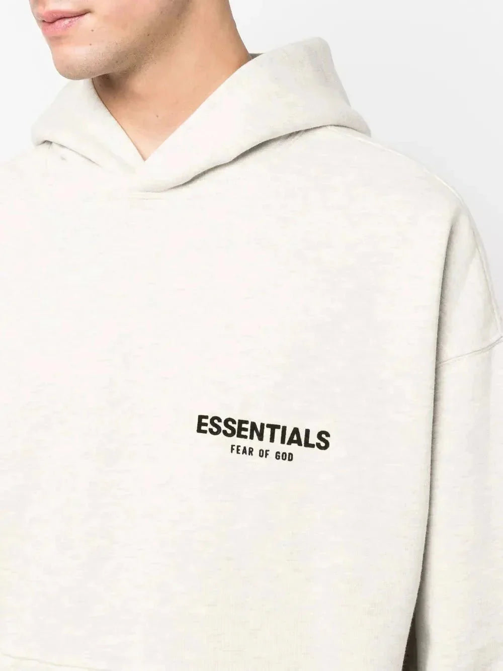 Essentials printed logo hoodie