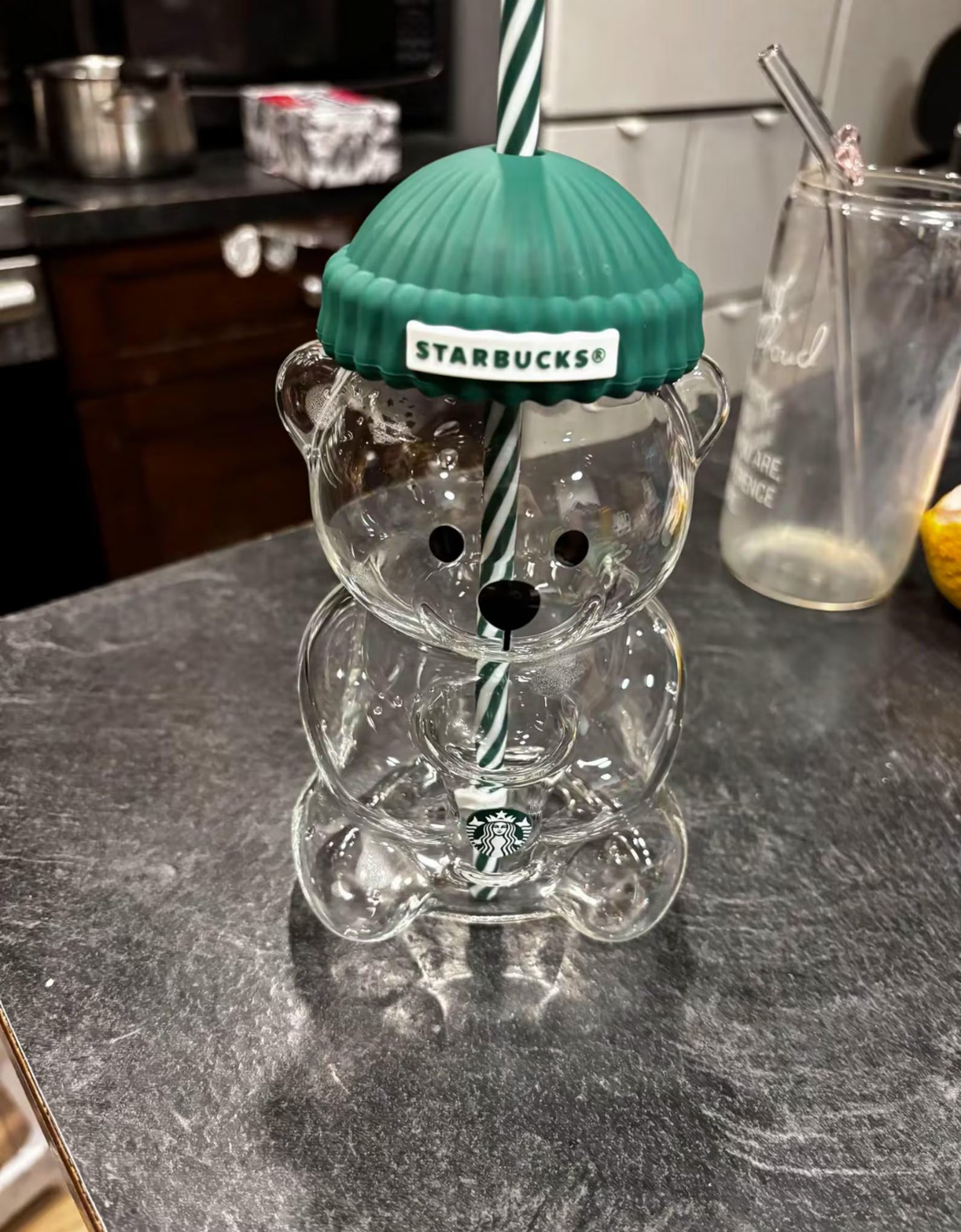 Starbucks Bear Glass Tumbler