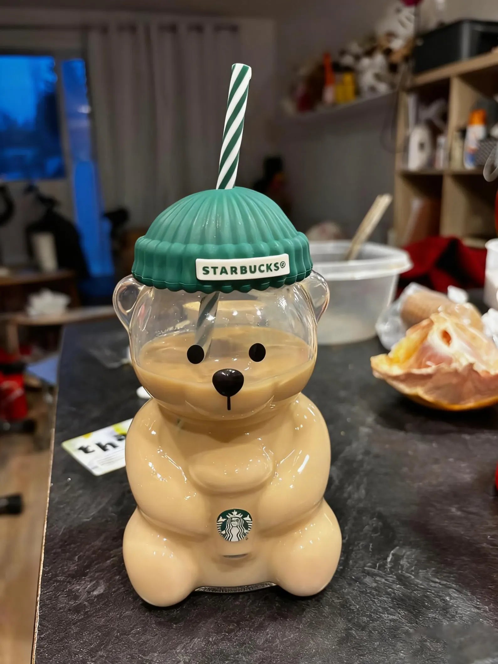 Starbucks Bear Glass Tumbler
